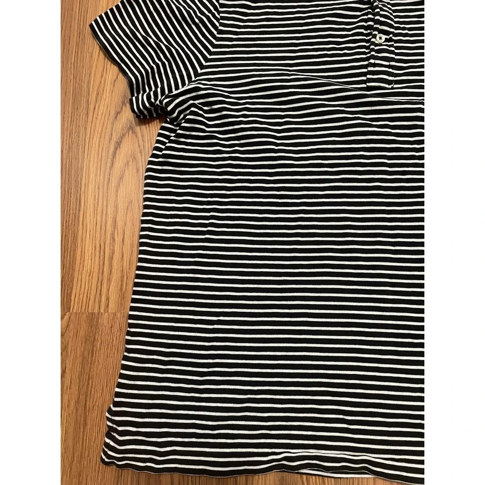 Polo Ralph Lauren Shirt Mens Extra Large Featherweight Mesh Striped Black